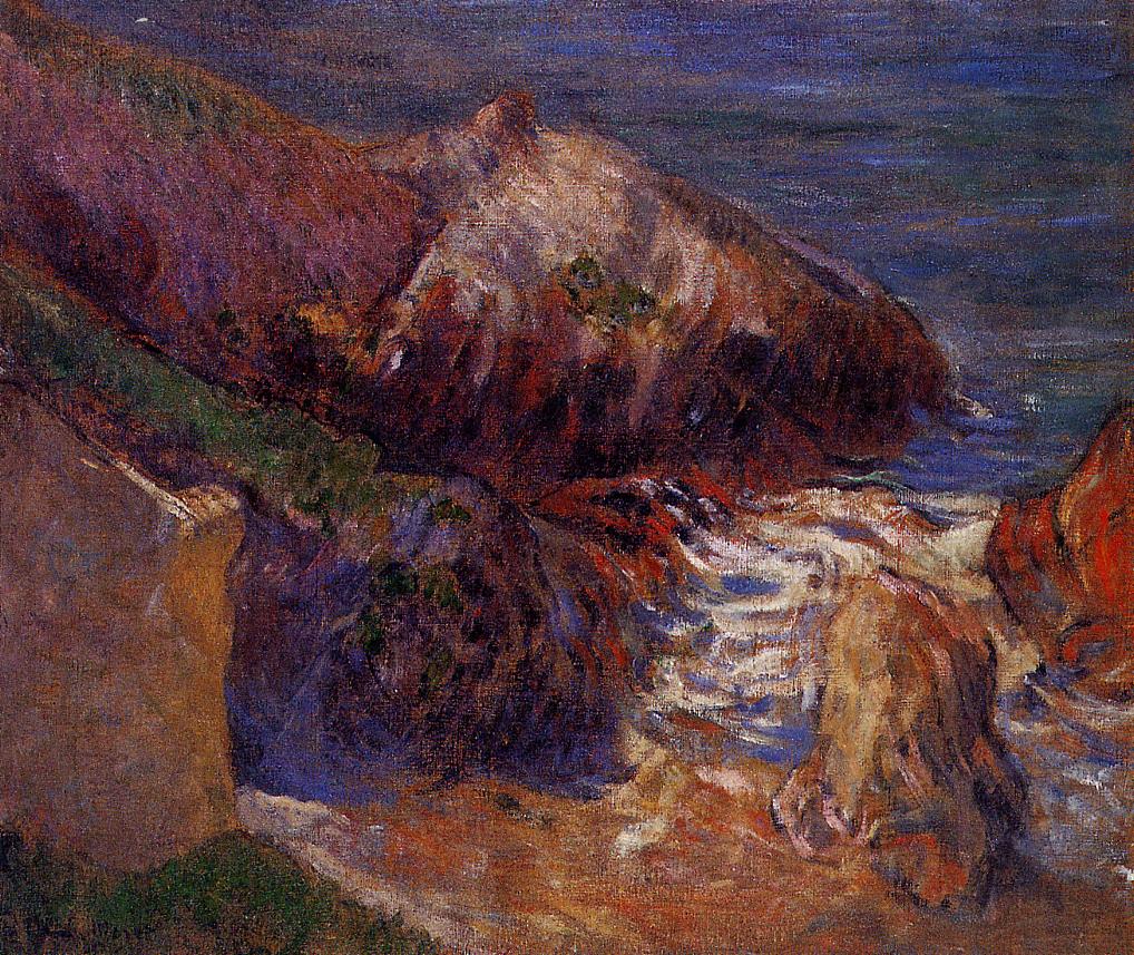 Kıyıdaki Kayalar - Paul Gauguin