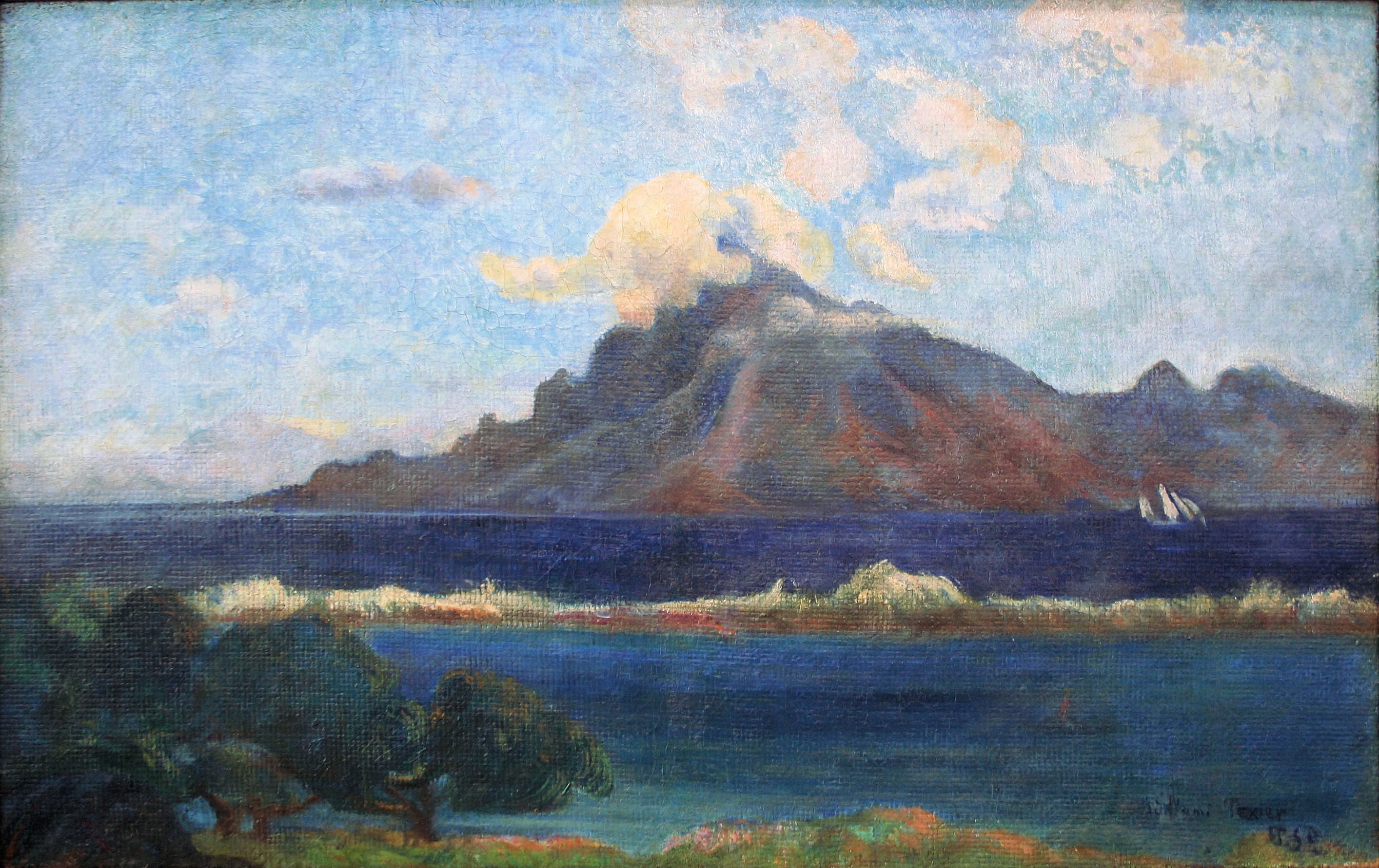 Reproduction du tableau « Paysage de Te Vaa - Paul Gauguin » par Alpha Reproduction en peinture à l’huile