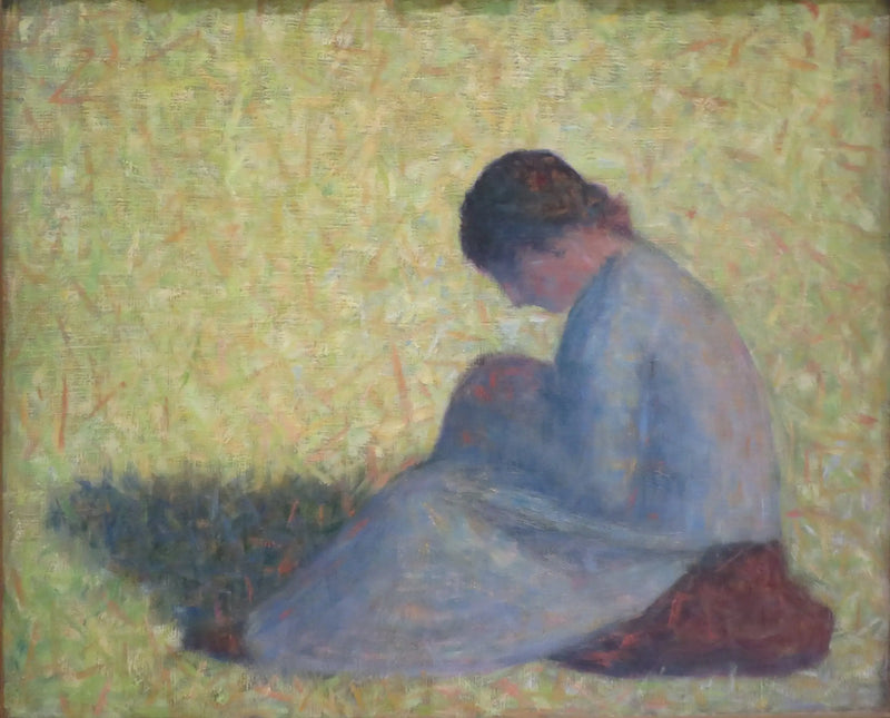 Çimenlerin Üzerinde Oturan Köylü - Georges Seurat