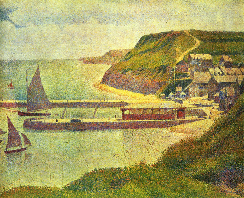 Port-en-Bessin, ön liman, yüksek gelgit - Georges Seurat