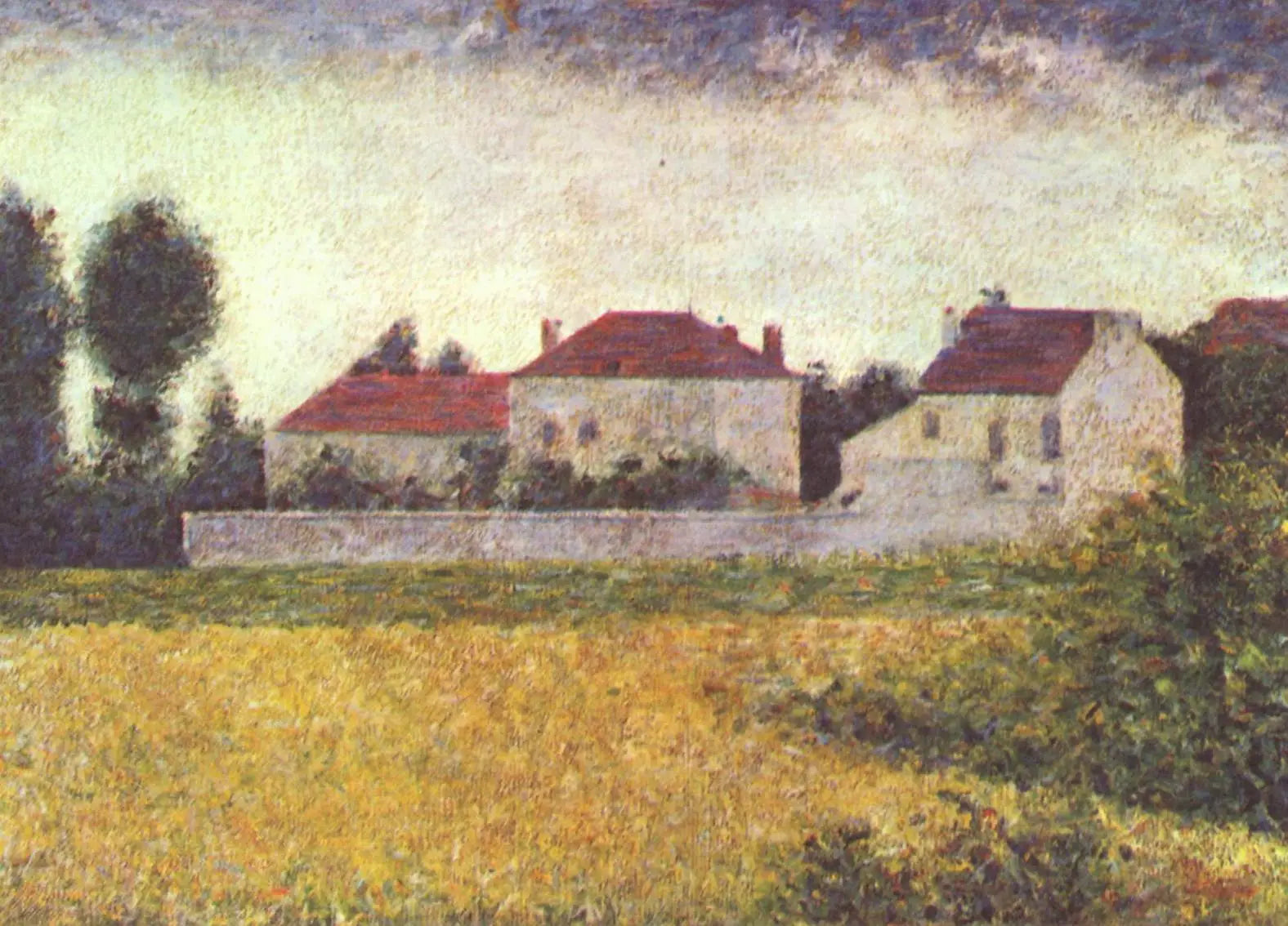 Reproduction du tableau « Ville d'Avray, maisons blanches - Georges Seurat » par Alpha Reproduction en peinture à l’huile