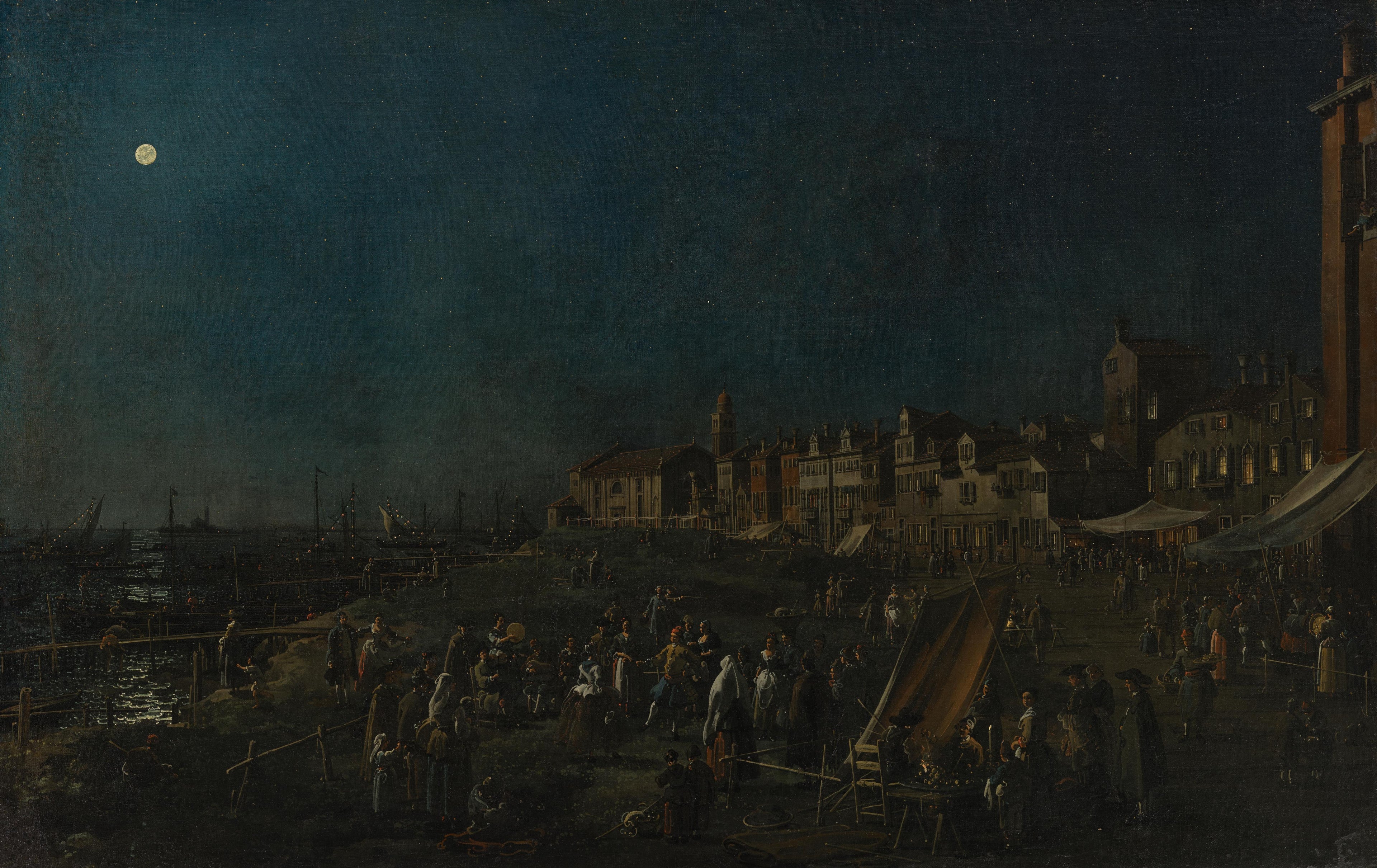 La Veillée nocturne au bord de Santa Marta - Canaletto