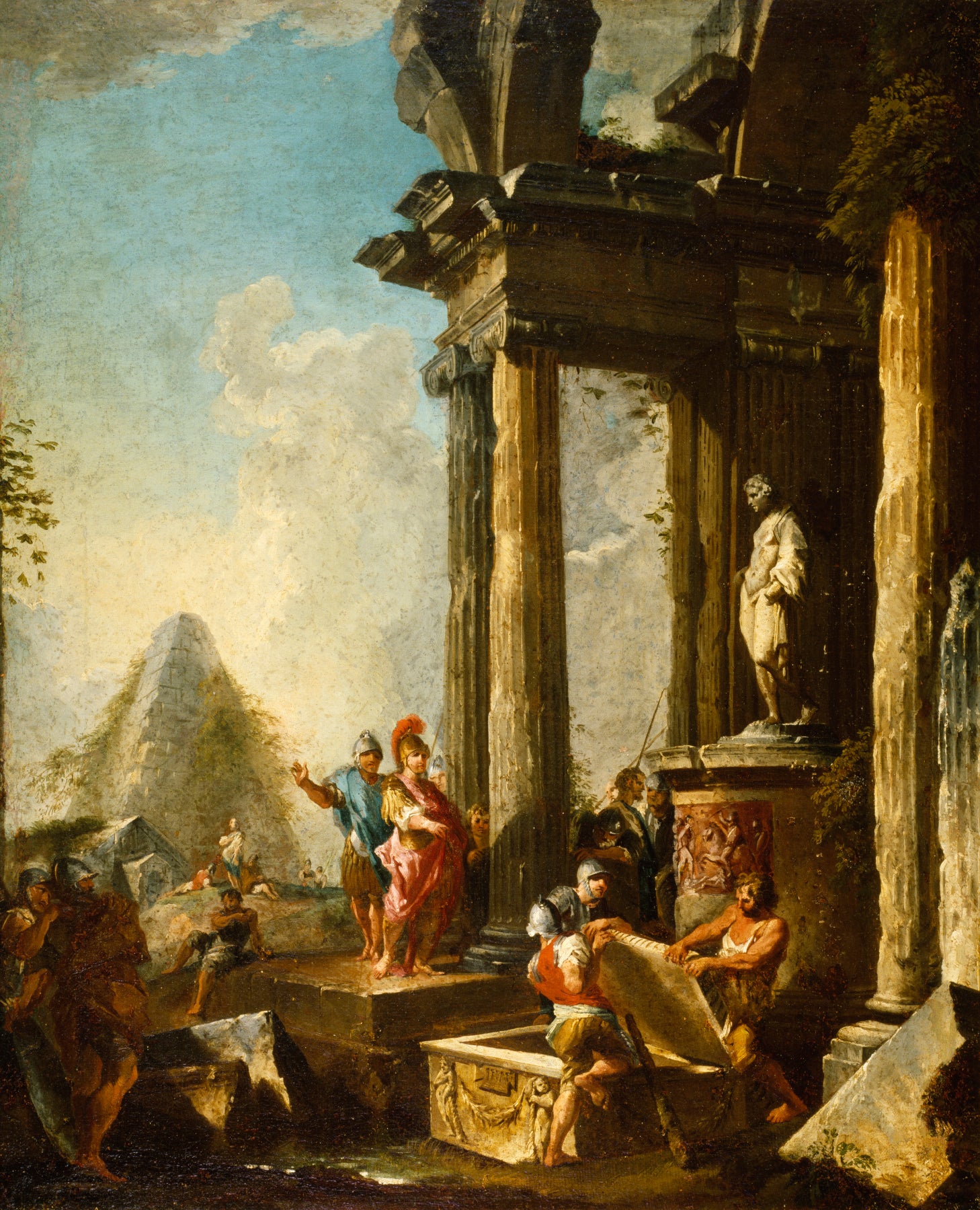 Alexandre le Grand au tombeau d'Achille - Giovanni Paolo Panini