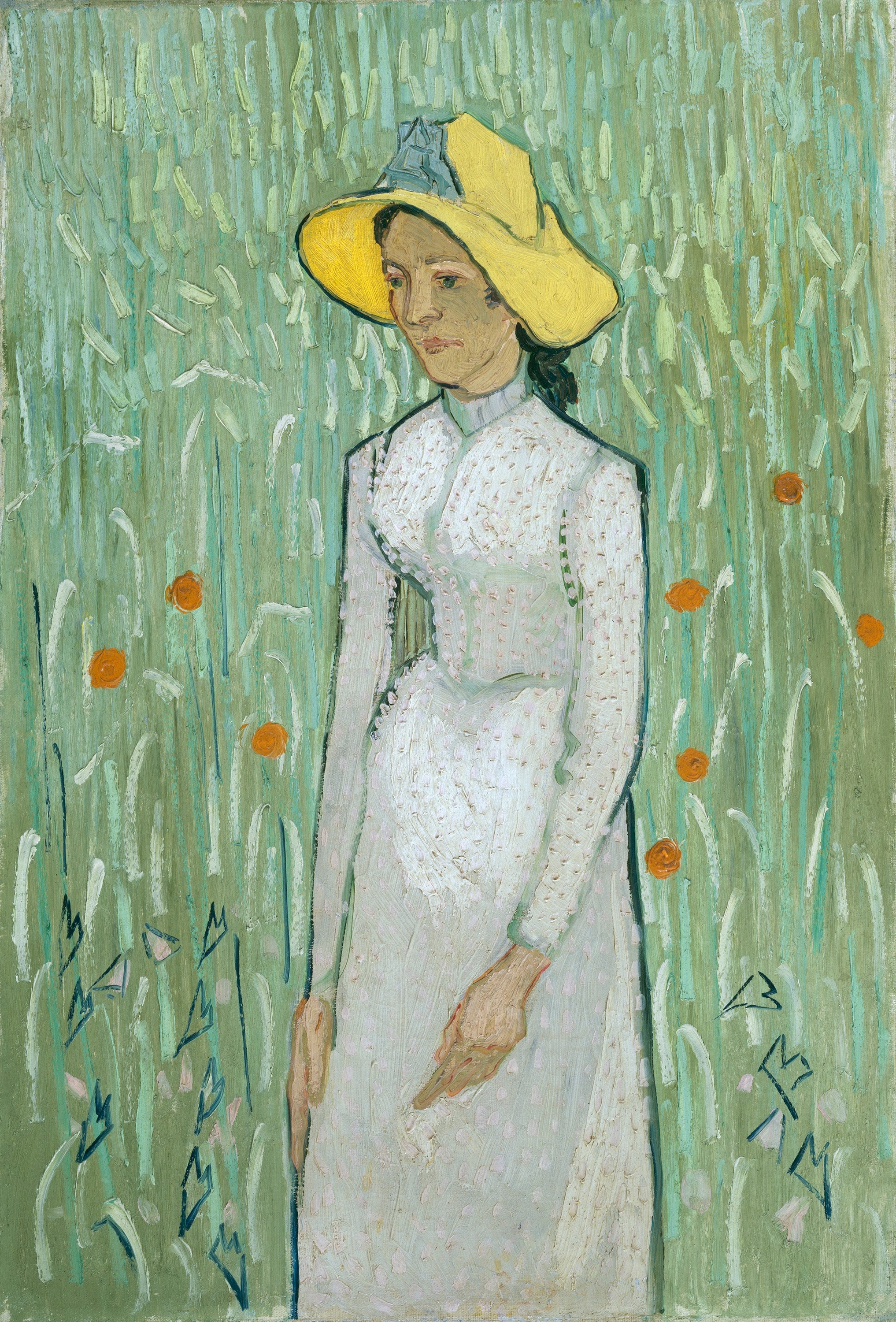 Reproduction du tableau « Jeune Fille en blanc - Vincent van Gogh » par Alpha Reproduction en peinture à l’huile