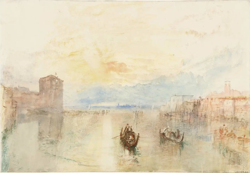 Venedik: Giudecca Kanalı, Fusina'ya Doğru Gün Batımında - J. M. W. Turner