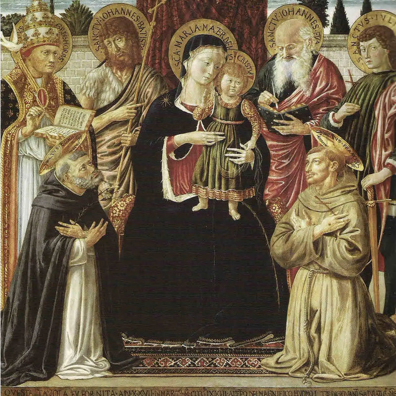 Bakire ve Çocuk, Azizlerle Çevrili - Benozzo Gozzoli