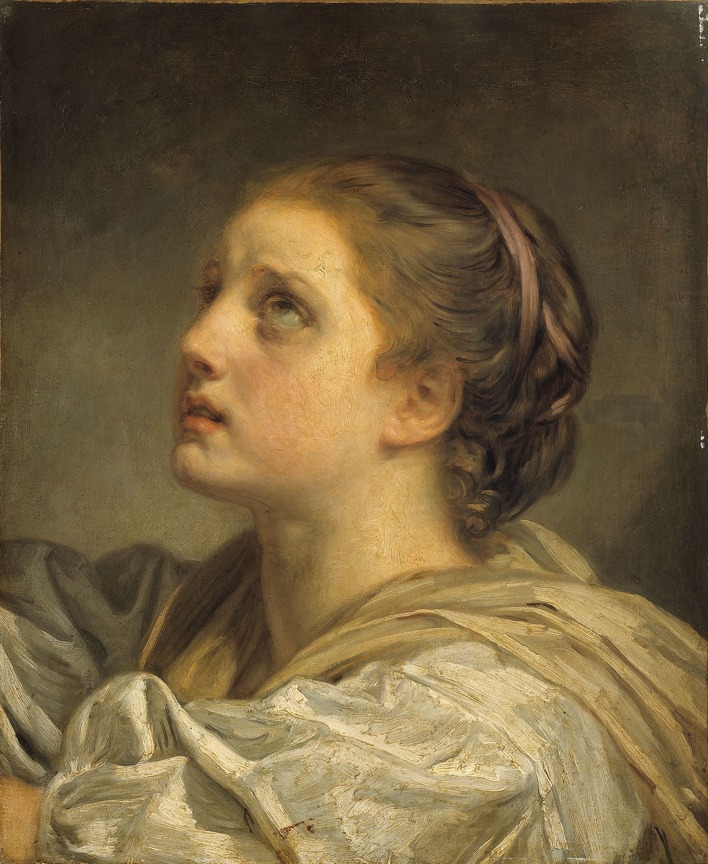 Tête de jeune femme - Jean-Baptiste Greuze