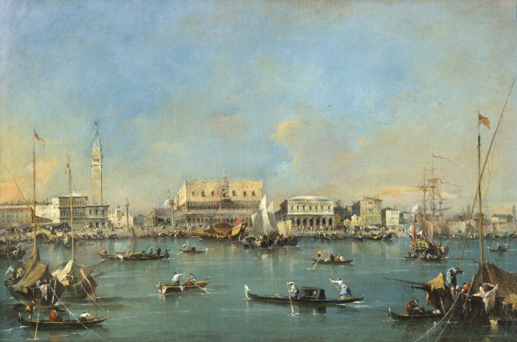 La Piazzetta ve Esclavons İskelesi - Francesco Guardi