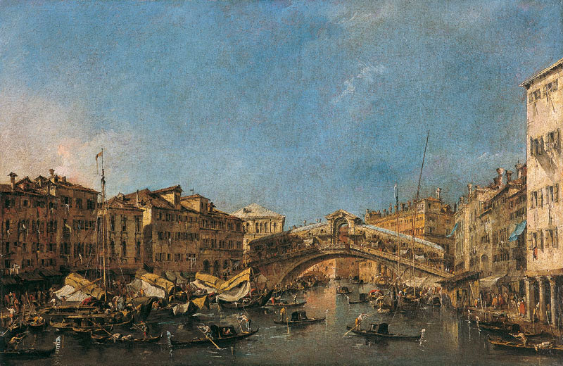 Venice Rialto Köprüsü - Francesco Guardi