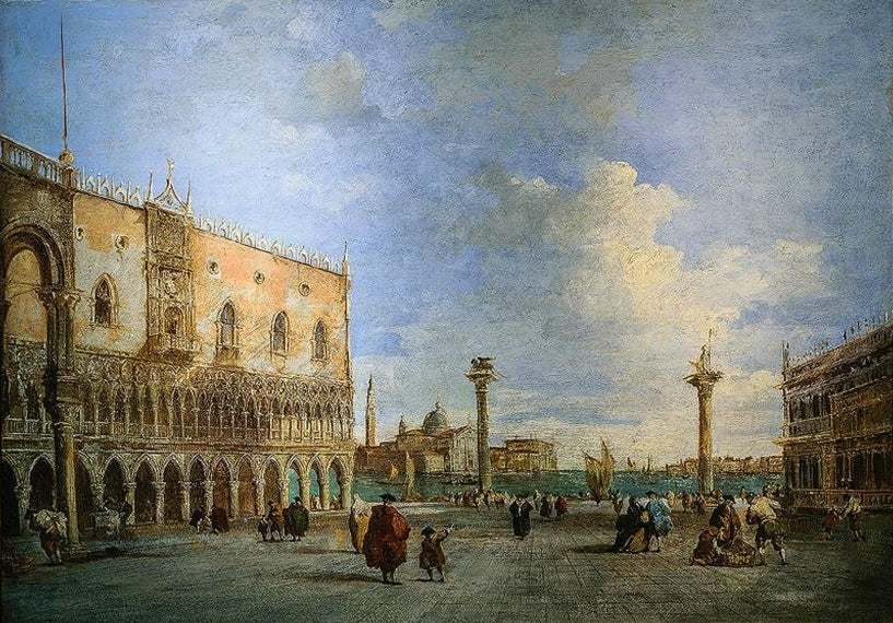 Vue du Palais des Doges à Venise. - Francesco Guardi