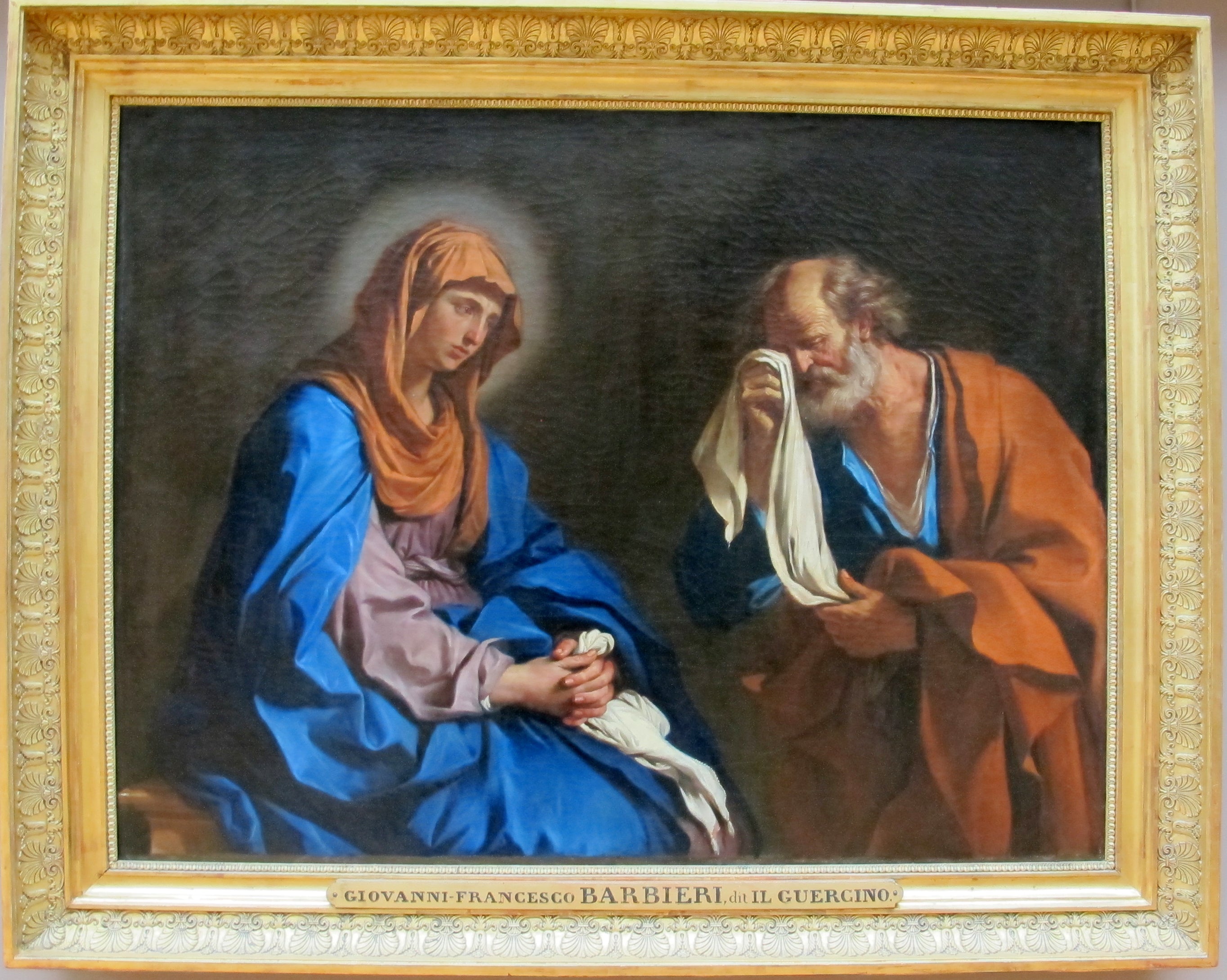 Saint Pierre pleurant devant la Vierge - Guercino