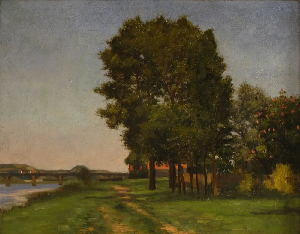 Reproduction du tableau « Bord de Seine au Petit Gennevilliers - Gustave Caillebotte » par Alpha Reproduction en peinture à l’huile