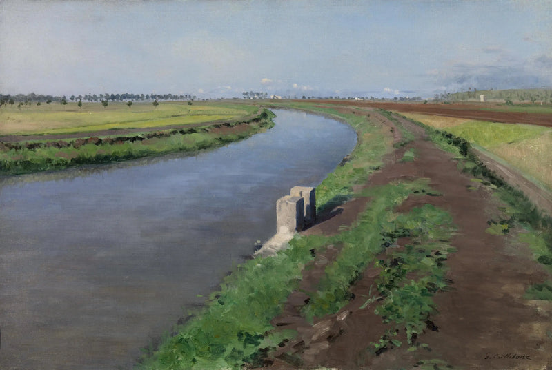 Kanal kenarı, Napoli yakınlarında - Gustave Caillebotte