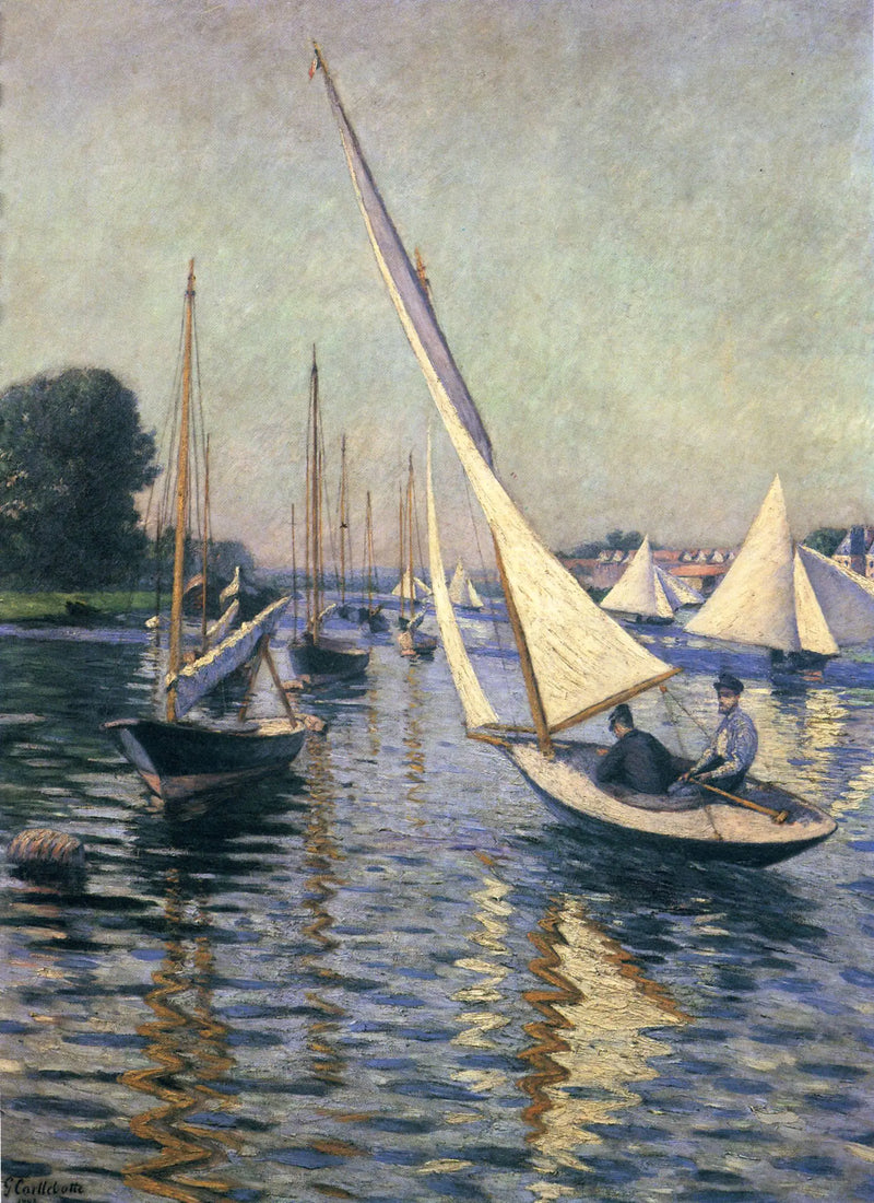 Argenteuil'deki Yelkenli Yarışları - Gustave Caillebotte