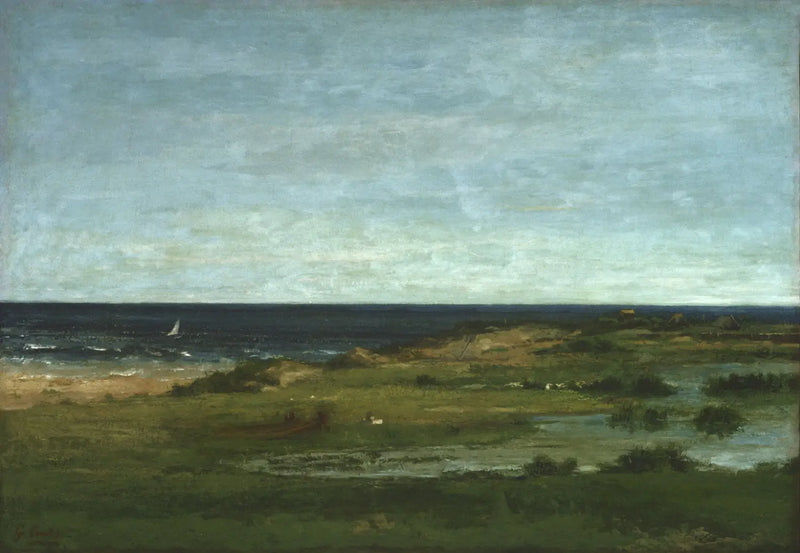 Kıyı Manzarası - Gustave Courbet