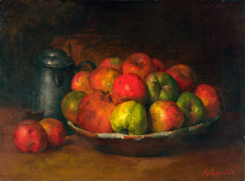 Meyve Sepeti ve Narlar ile Natürmort - Gustave Courbet