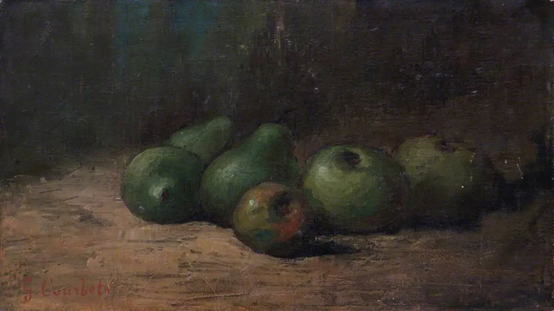 Elmalı ve armutlu natürmort - Gustave Courbet