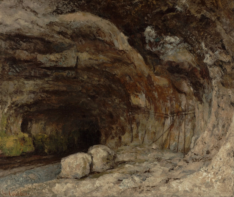 Nans-sous-Sainte-Anne yakınlarındaki Sarrazine Mağarası - Gustave Courbet