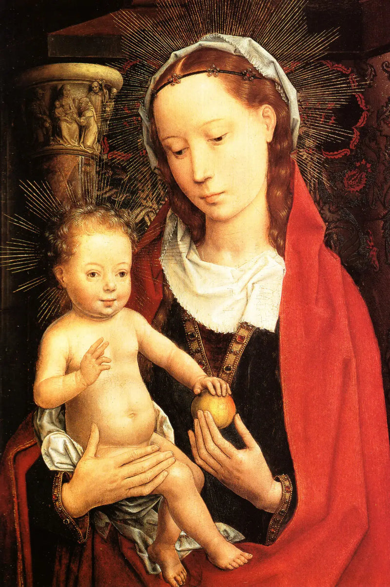 İsa Çocuk ve Meryem Yarım Boyun - Hans Memling