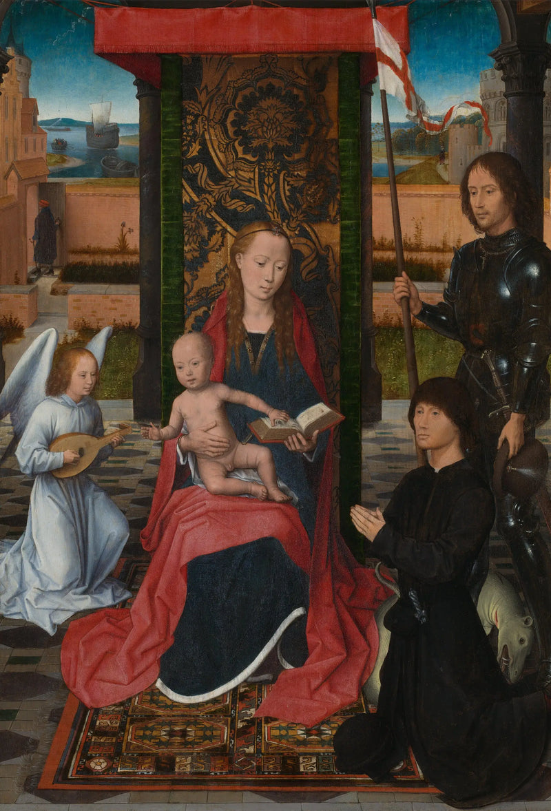 İsa ile Meryem Ana ve Bir Melek - Hans Memling