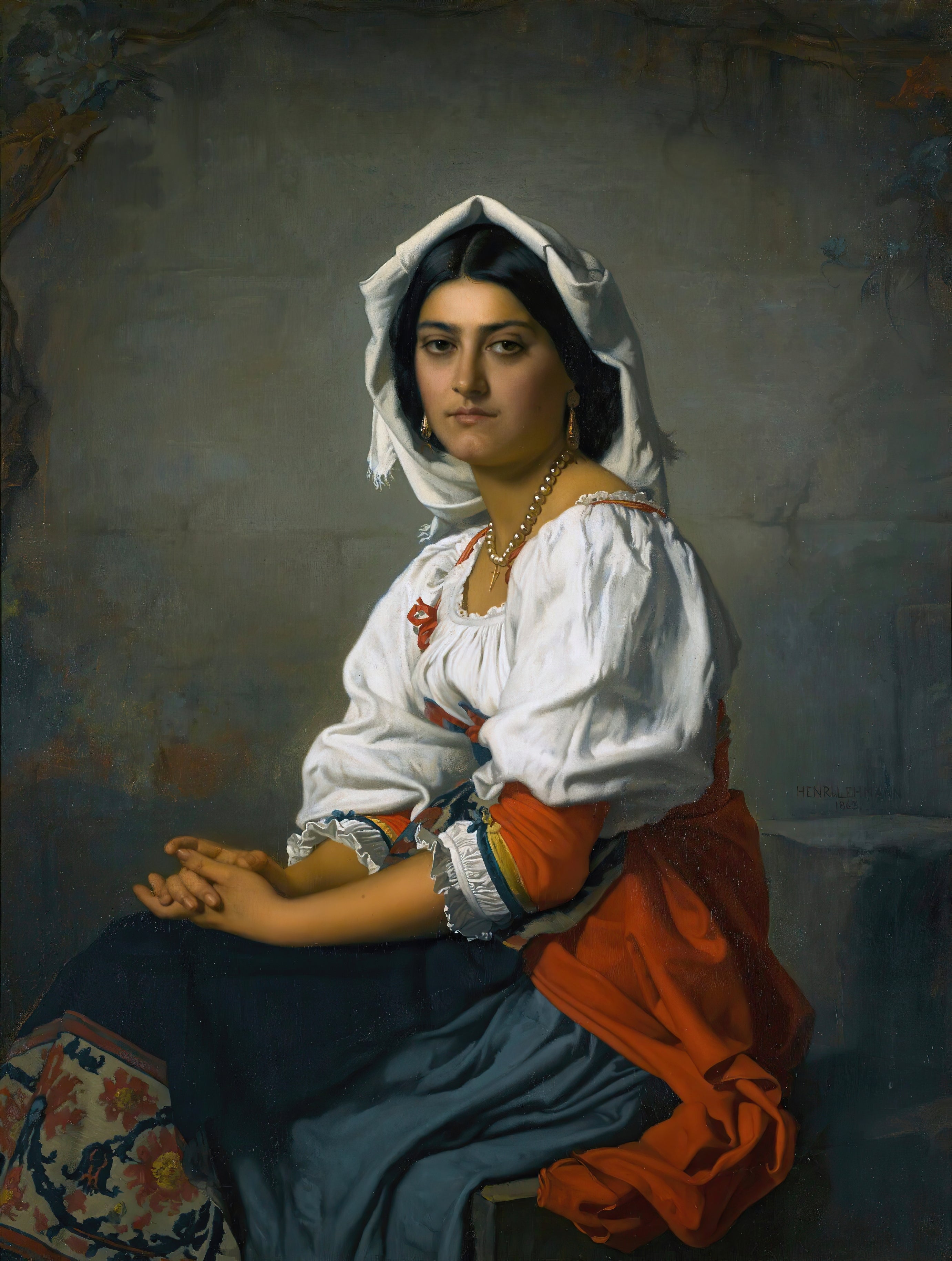 La jeune Italienne - Henri Lehmann
