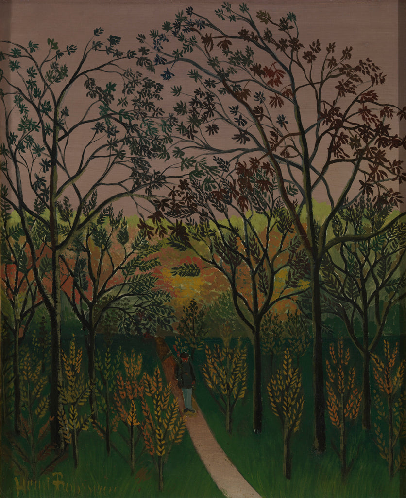 Un Coin du plateau de Bellevue. automne, soleil couchant - Henri Rousseau