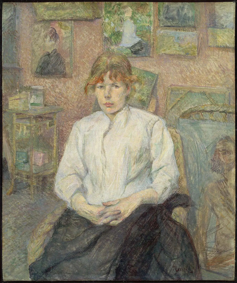 Sanatçının atölyesinde Carmen Gaudin - Henri de Toulouse-Lautrec