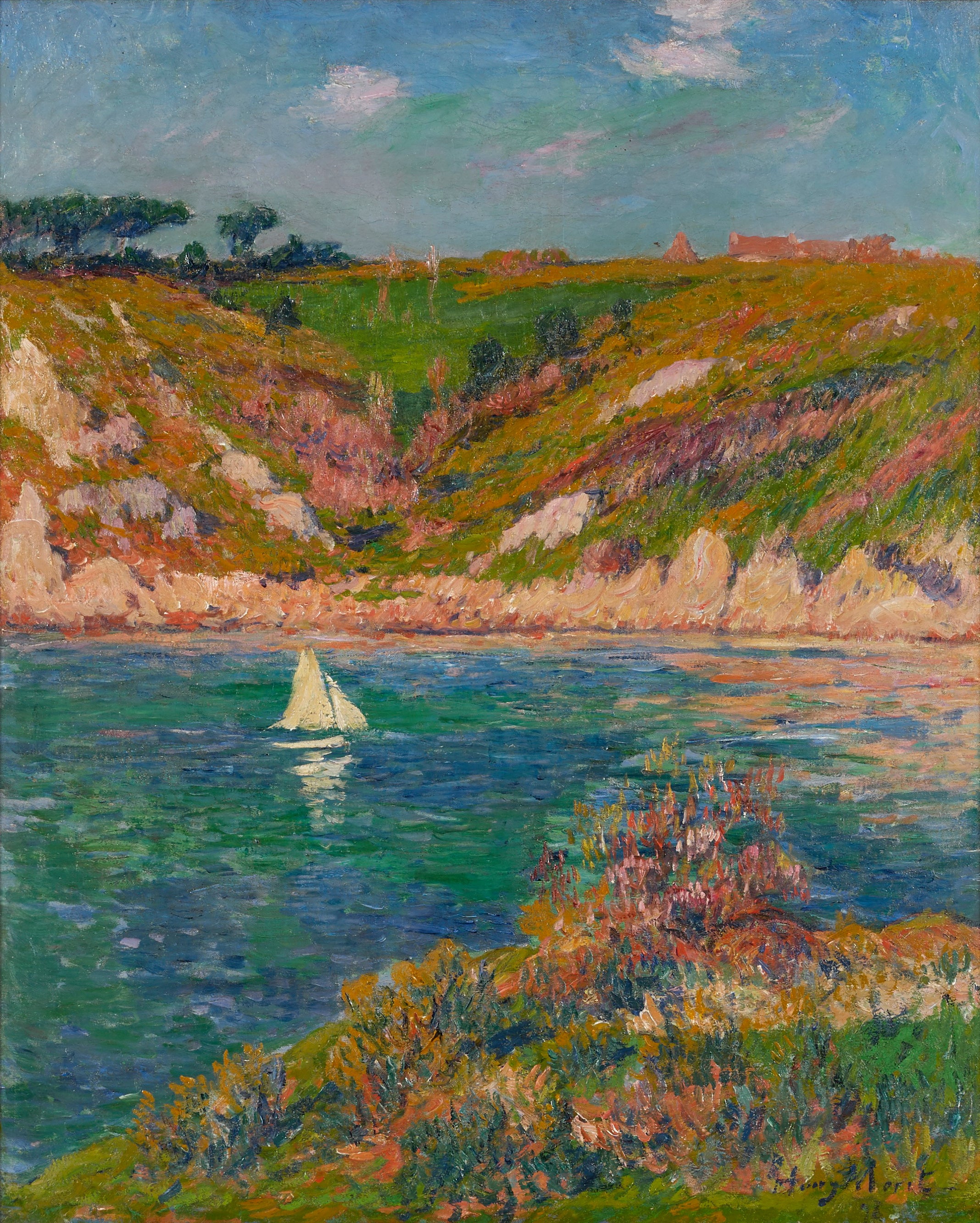 Paysage de Doëlan à la voile blanche - Henry Moret