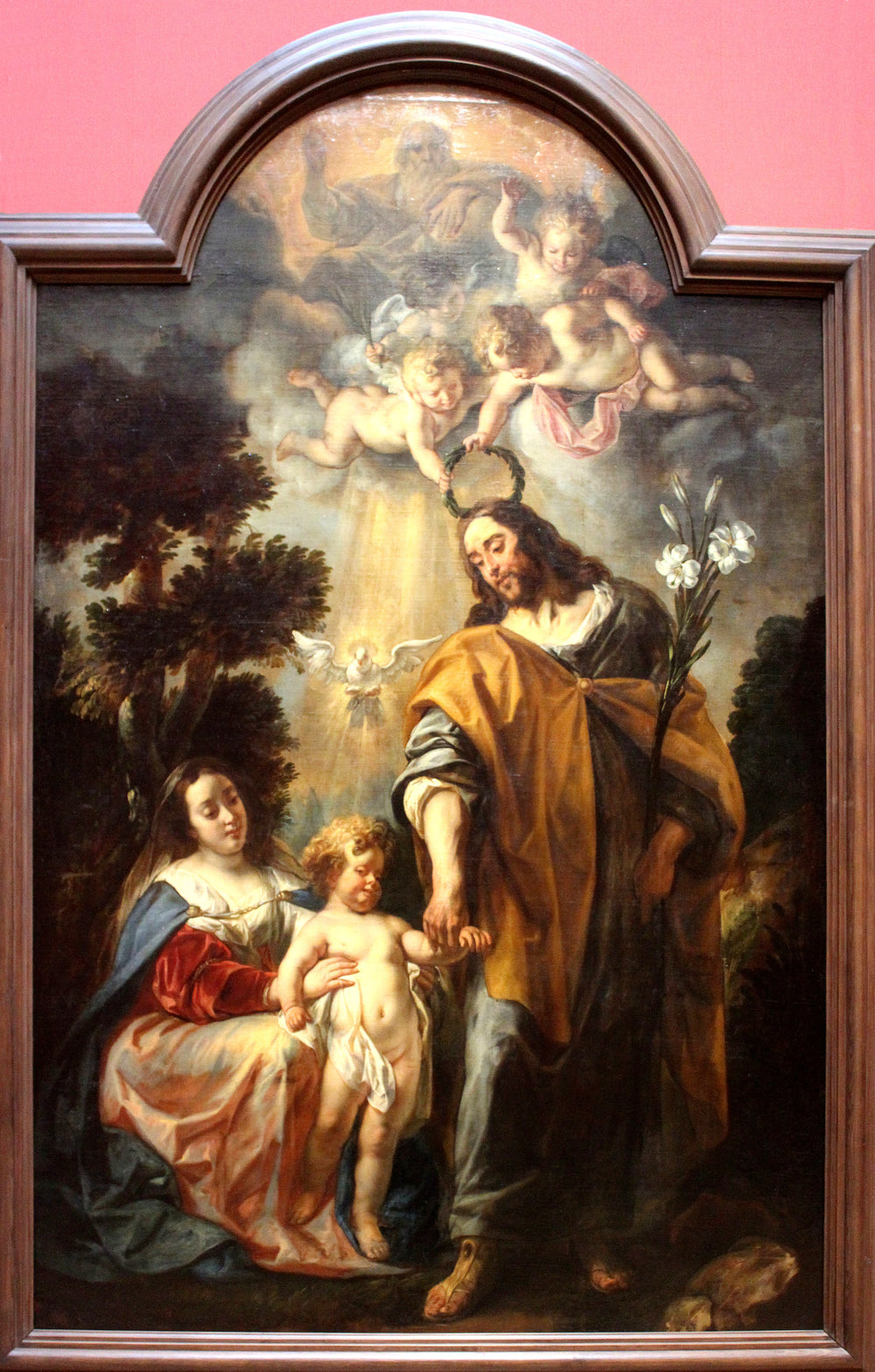 La Sainte Famille lors du couronnement de saint Joseph - Jacob Jordaens1