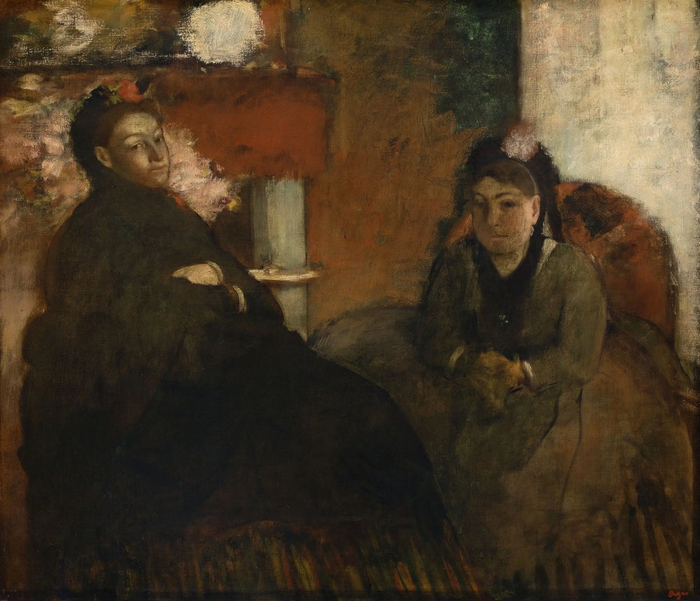Reproduction du tableau « Portrait de Mme Lisle et Mme Loubens - Edgar Degas » par Alpha Reproduction en peinture à l’huile