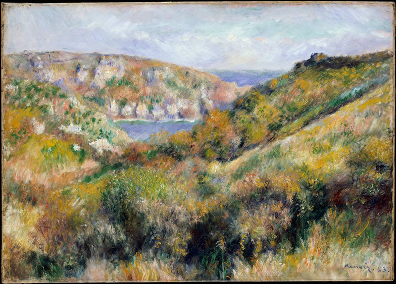 Moulin Huet Koyu Etrafındaki Tepeler, Guernsey - Pierre-Auguste Renoir