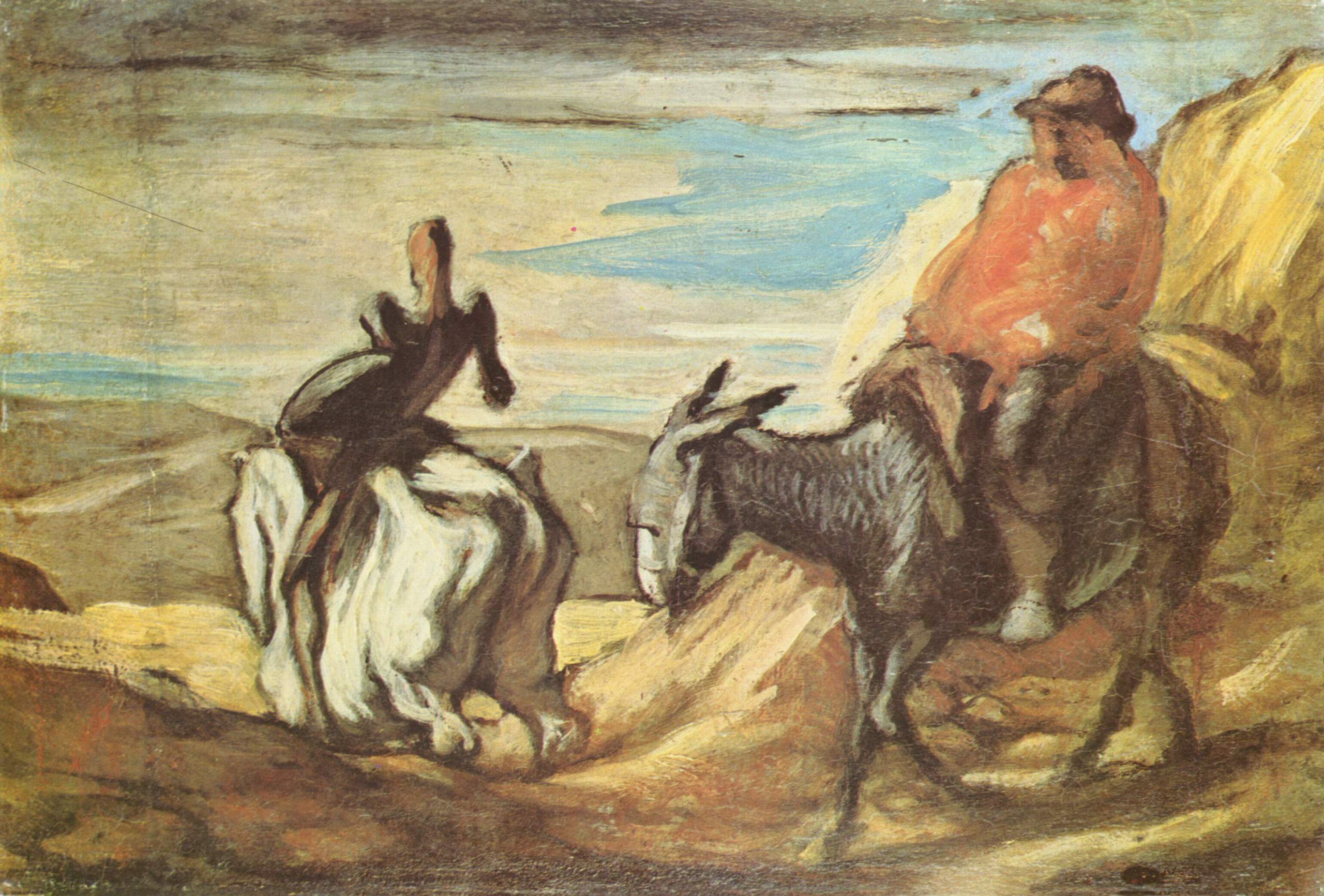 Don Quichotte et Sancho Panca dans les montagnes - Honoré Daumier