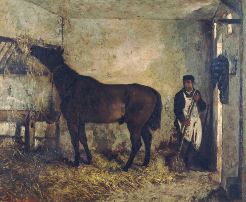 Atlı Ahırda - Gustave Courbet