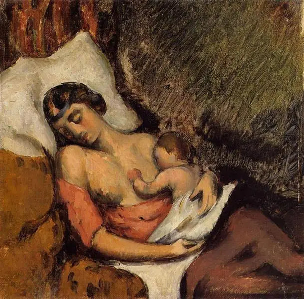 Çocuğunu emziren kadın - Paul Cézanne