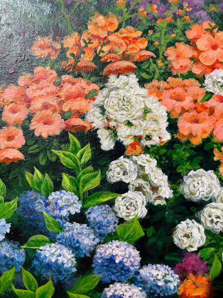 Gerçek doku ve fırça darbelerinin yakın planı