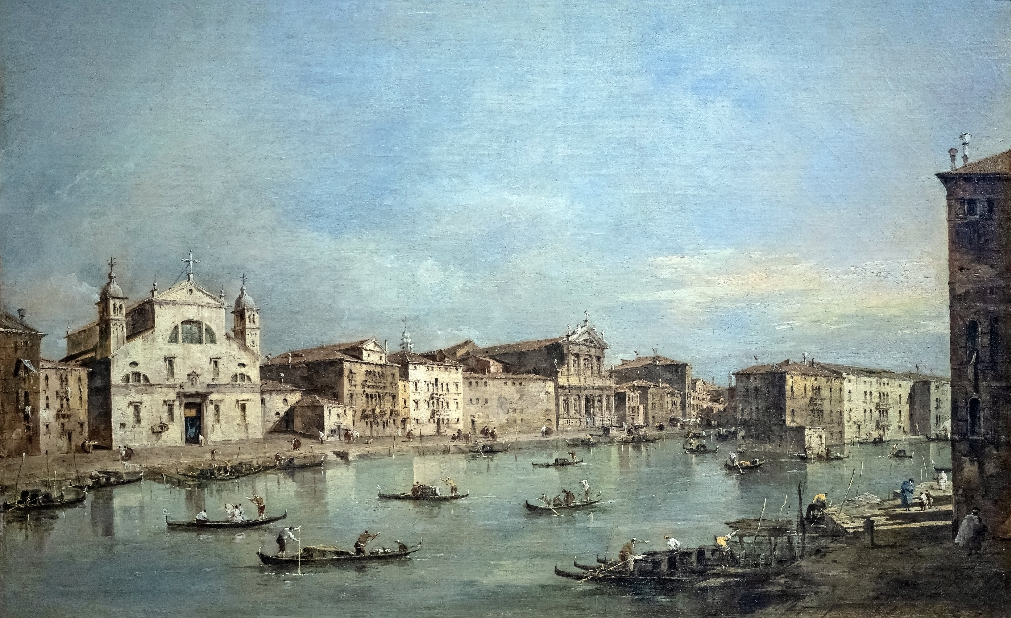 Le Grand Canal avec Santa Lucia et Santa Maria di Nazareth - Francesco Guardi