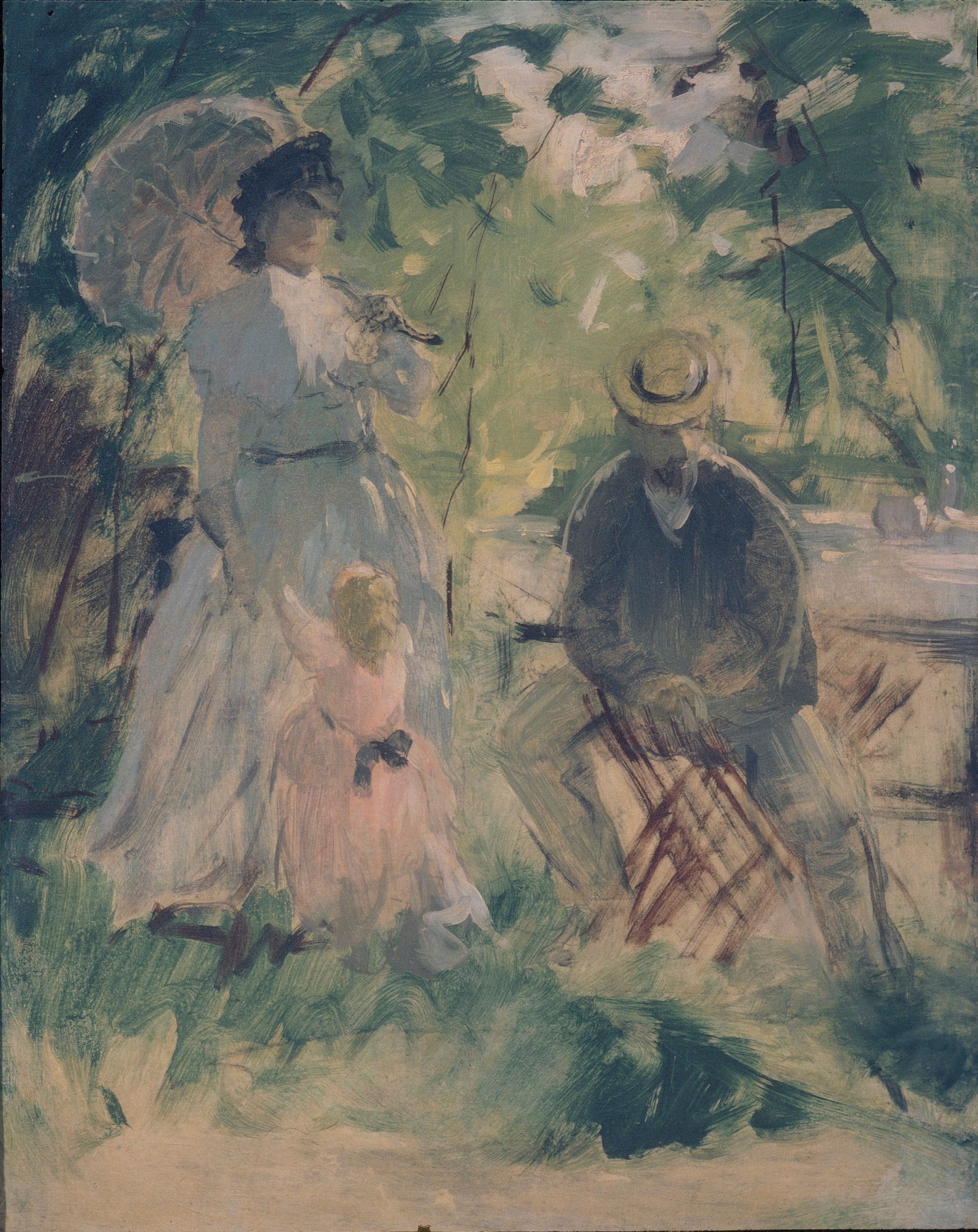 Reproduction du tableau « Dans le jardin - Berthe Morisot » par Alpha Reproduction en peinture à l’huile