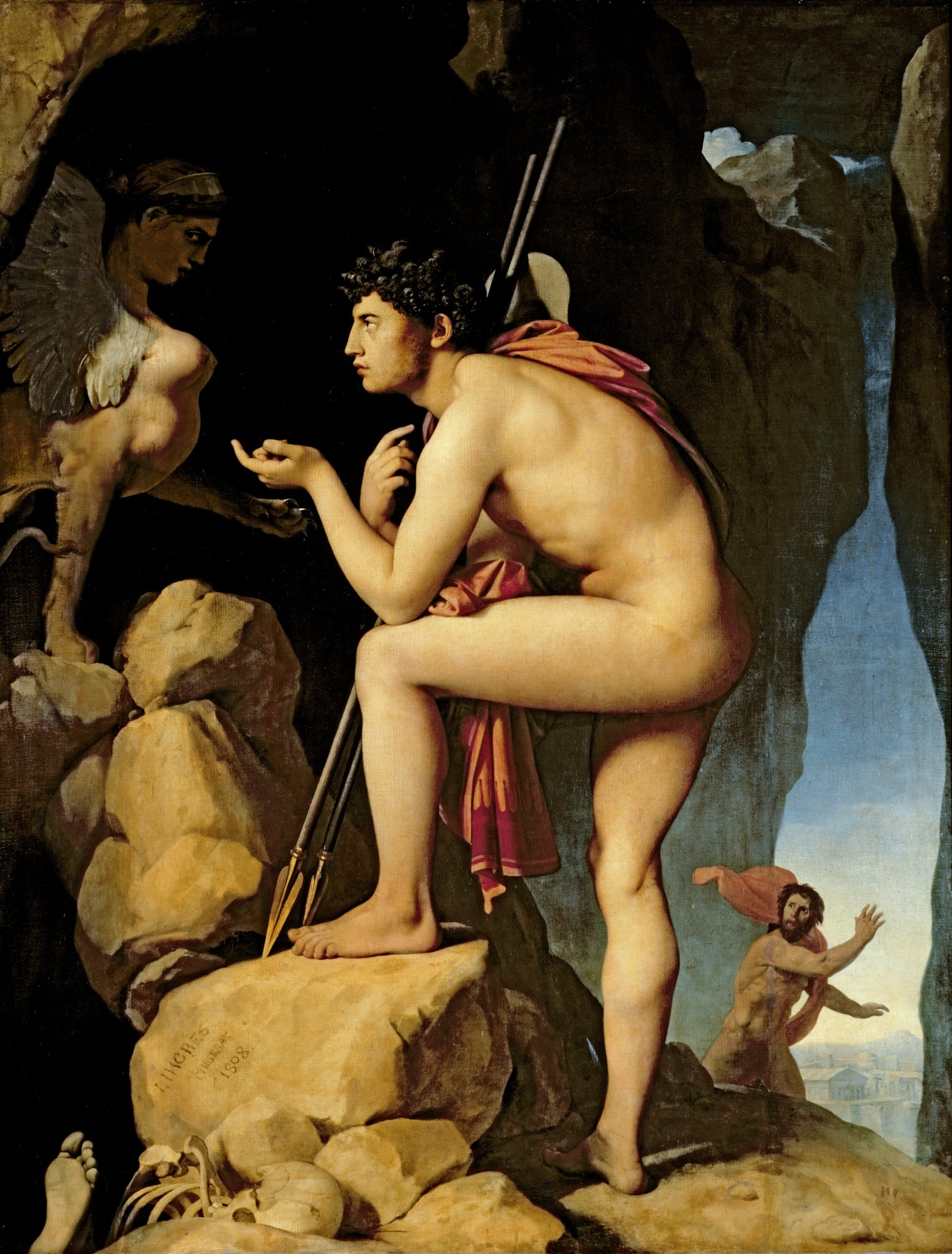Oidipus, Sfenks'in Bilmece'sini Açıklıyor - Jean-Auguste-Dominique Ingres