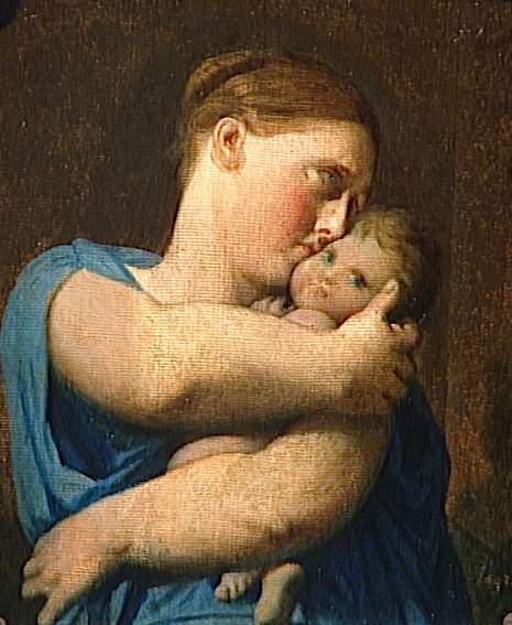Kadın ve çocuk, "Aziz Symphorien'in Şehitliği" için çalışma - Jean-Auguste-Dominique Ingres