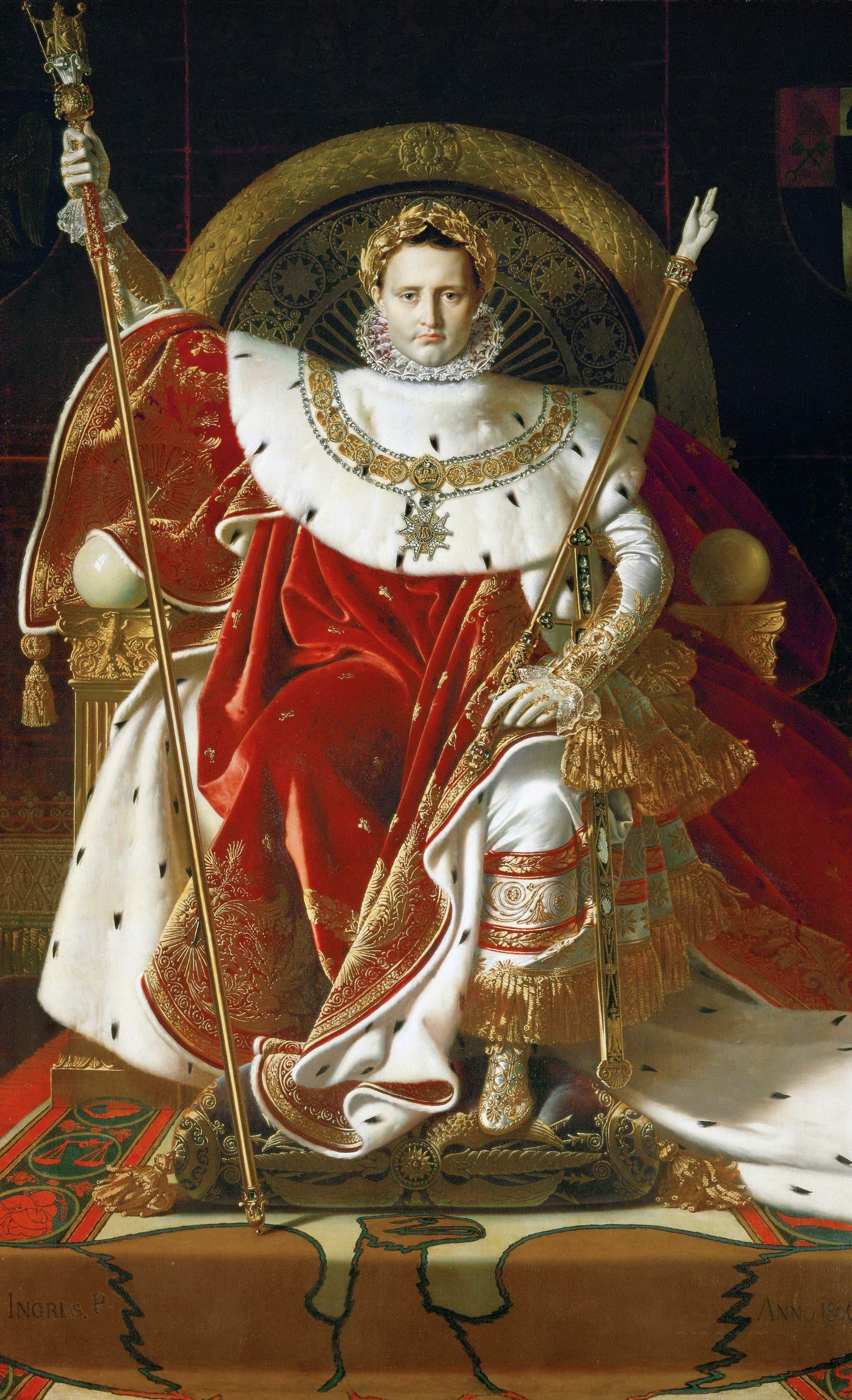 Napolyon I. İmparatorluk tahtında - Jean-Auguste-Dominique Ingres