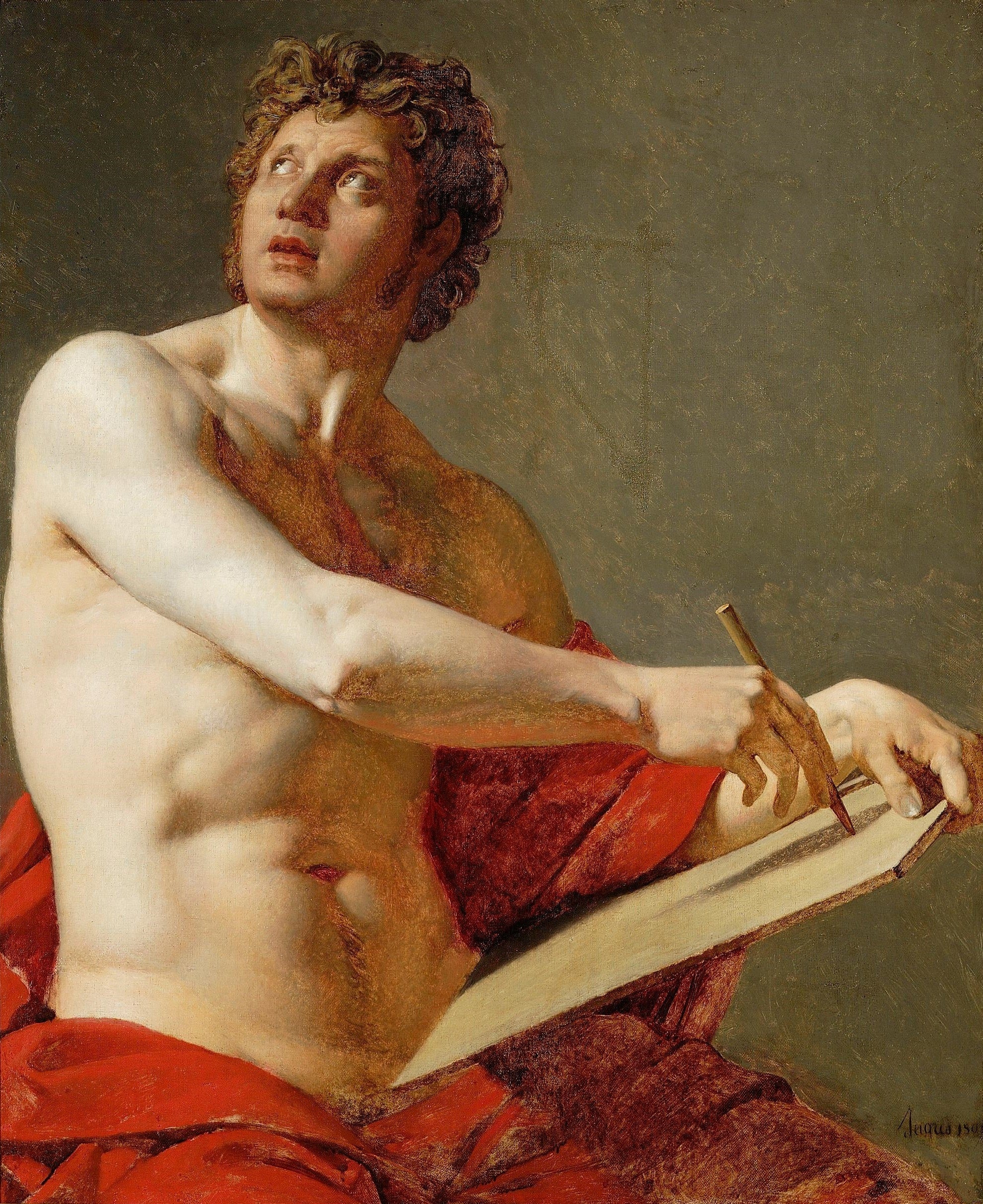 Bir Erkek Gövdesinin Akademik Çalışması - Jean-Auguste-Dominique Ingres