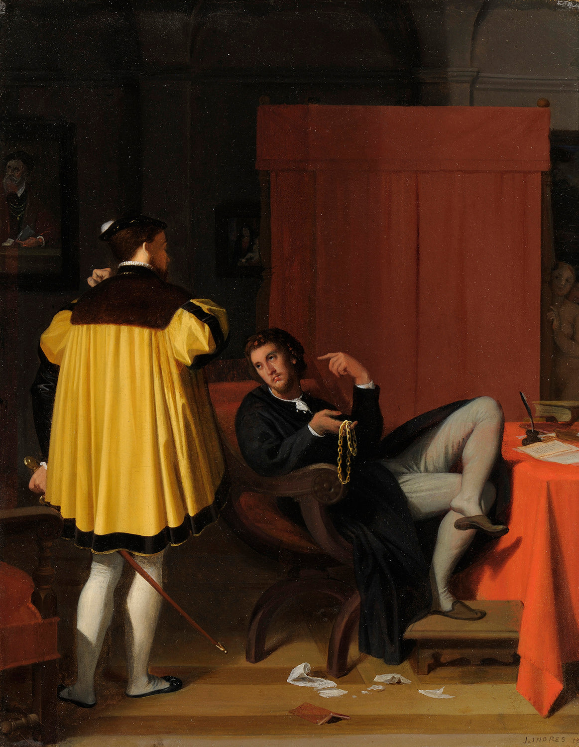 Aretin ve Charles Quint'in Elçisi - Jean-Auguste-Dominique Ingres