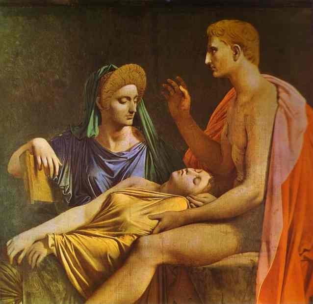 Auguste, Eneid'in okunmasını dinliyor - Jean-Auguste-Dominique Ingres