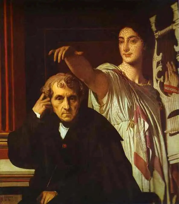 Luigi Cherubini et la muse de la poésie lyrique - Jean-Auguste-Dominique Ingres - Alpha Reproduction