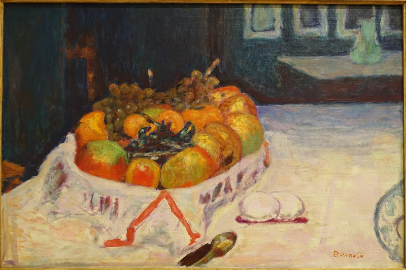 Meyve sepetli natürmort - Pierre Bonnard