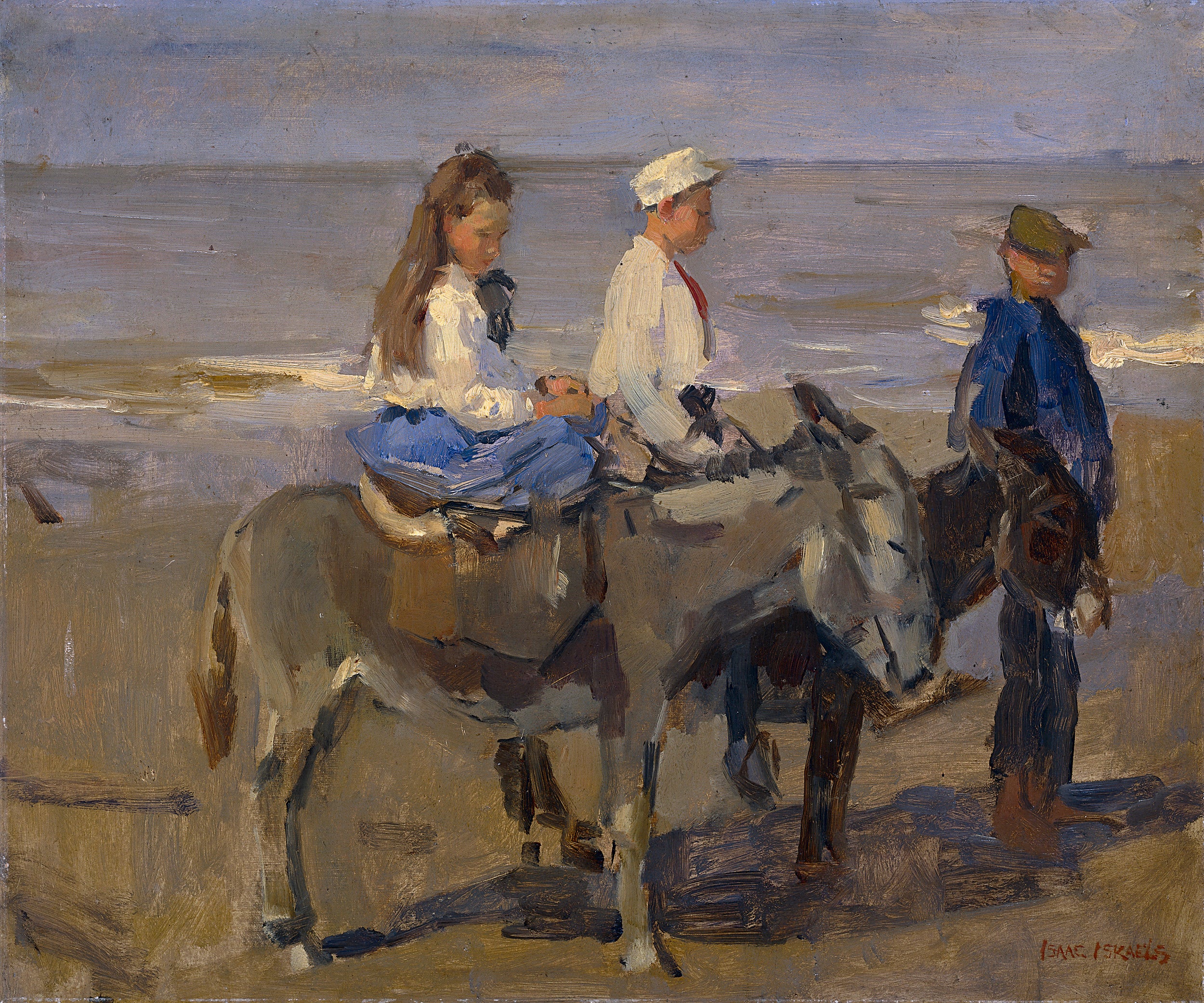 Garçon et fille sur des ânes - Isaac Israëls - Alpha Reproduction