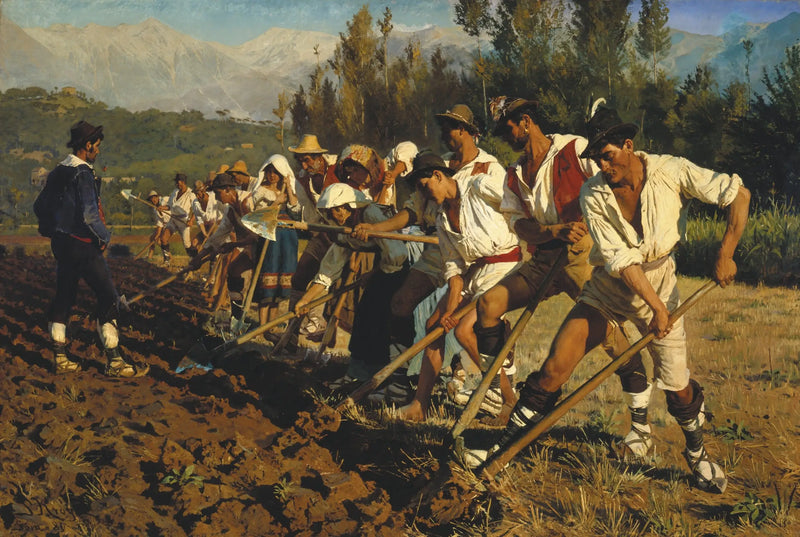 İtalyan Tarım İşçileri. Abruzza - Peder Severin Krøyer