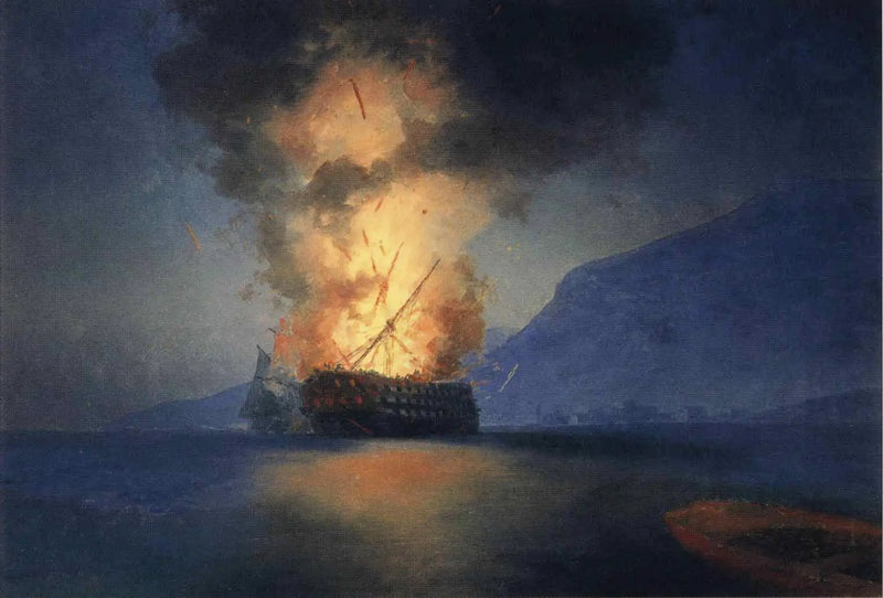 Patlayan Gemi - Ivan Aïvazovski