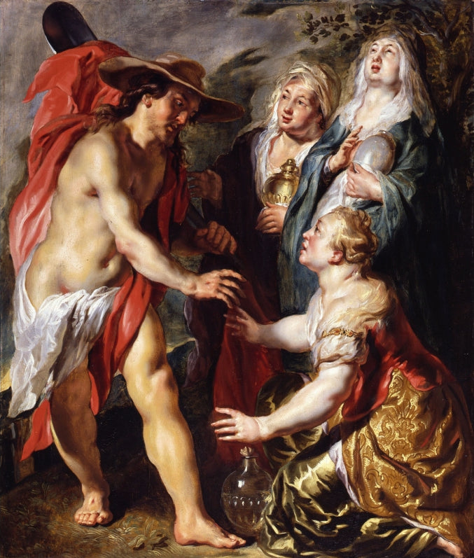 Le Christ apparaît comme un jardinier aux trois Maries. - Jacob Jordaens