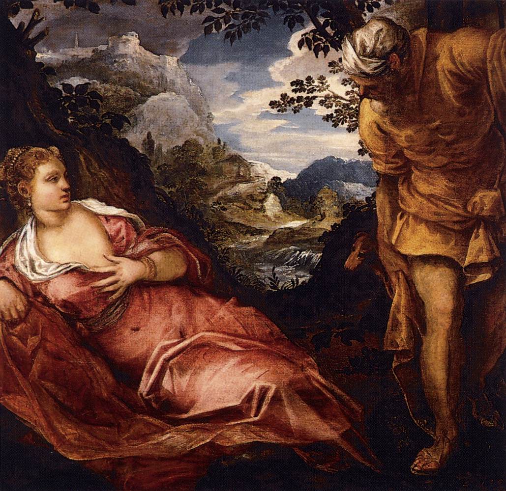 La rencontre de Tamar et de Juda - Jacopo Tintoretto